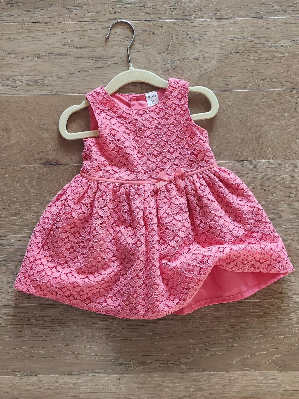 Carter’s Coral Pink Lace Dress | 9M | EUC